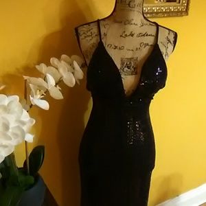Akira BLK Sequin Long Dress